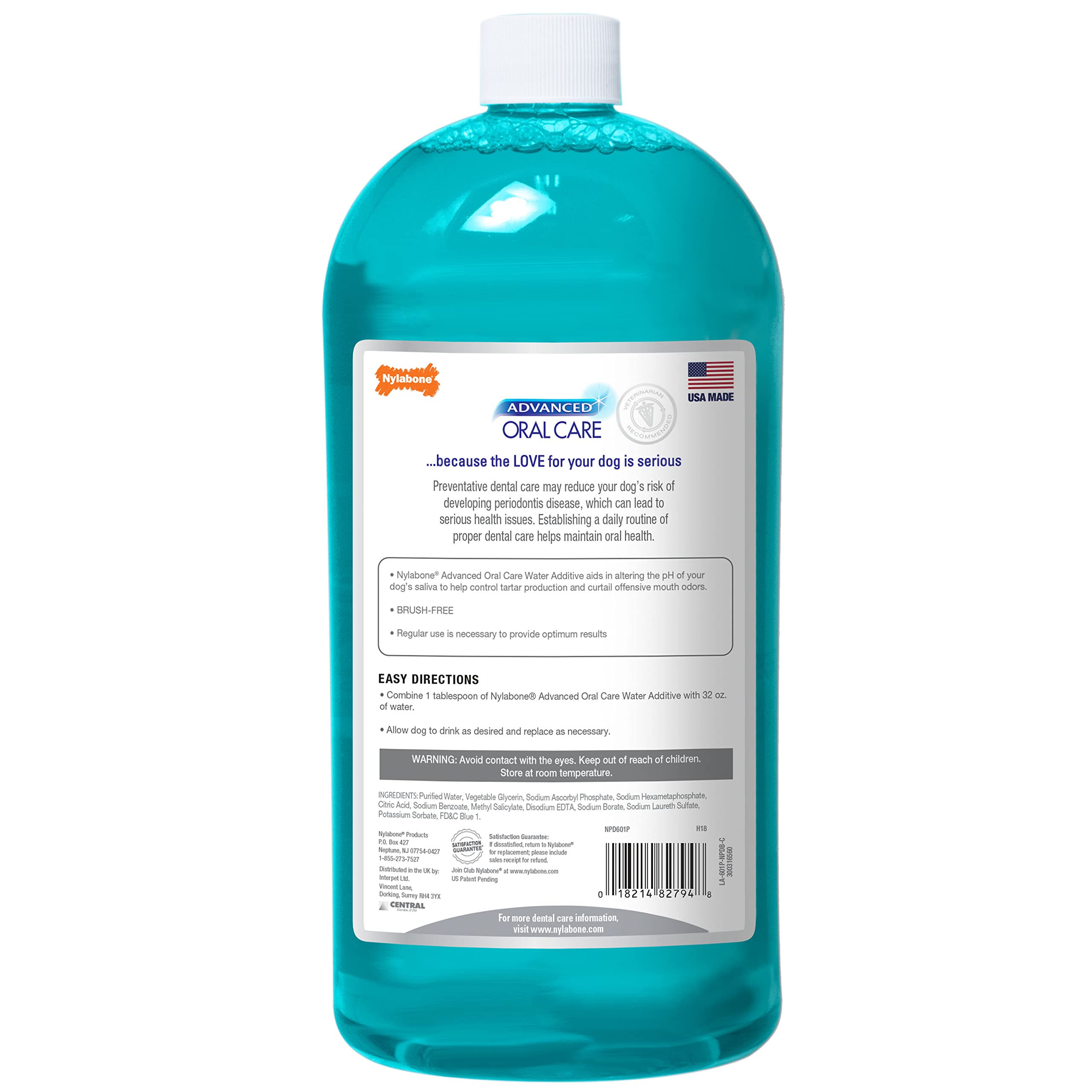 Nylabone Advanced Oral Care — utilisation simple et pratique dans la routine hydratation.