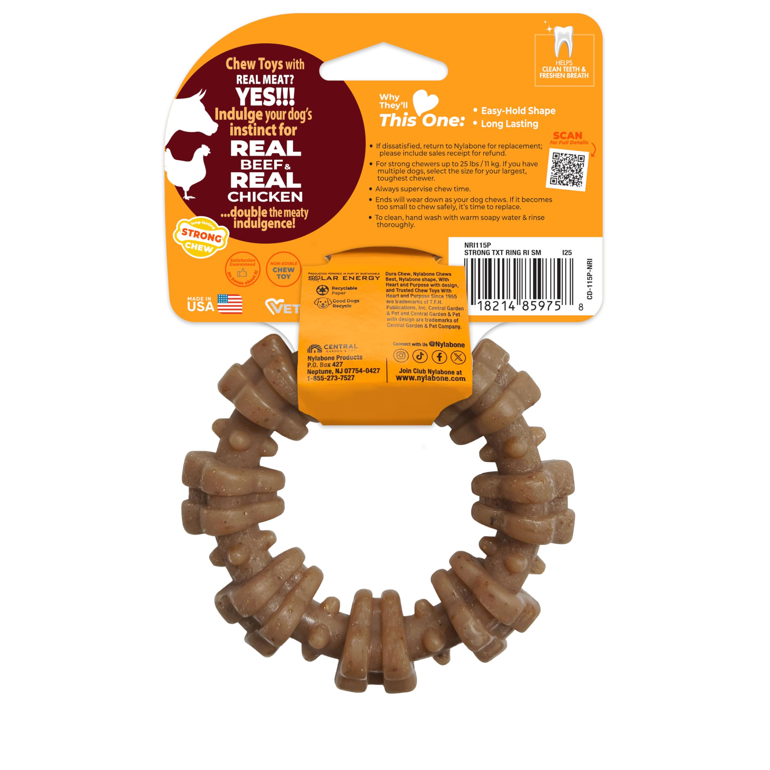 Jouet Nylabone pour réduire l’ennui chez le chien.