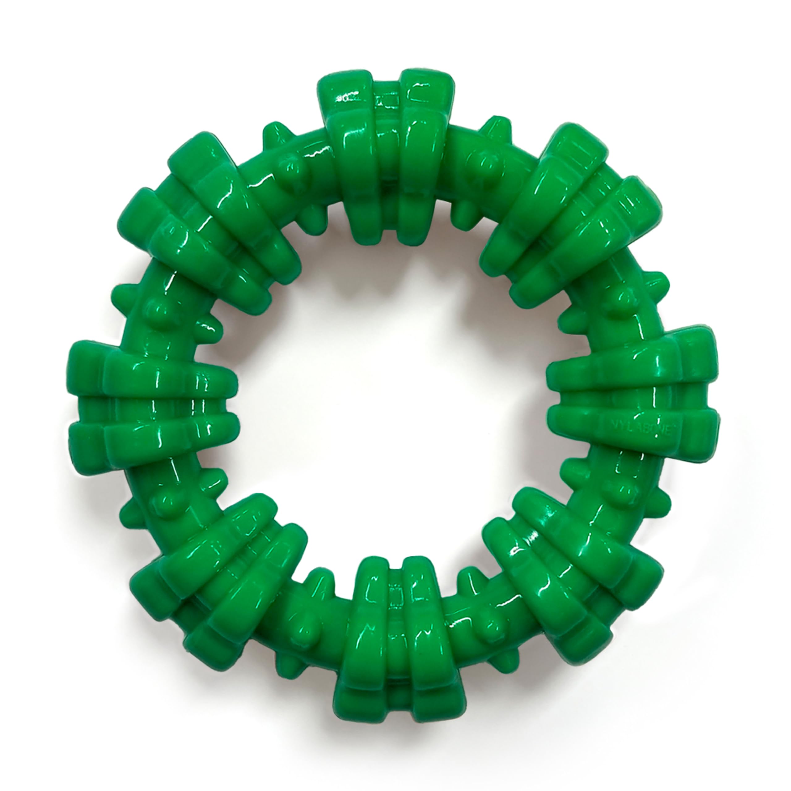 Nylabone Anneau Texturé – stimulation de la mastication et nettoyage dentaire.