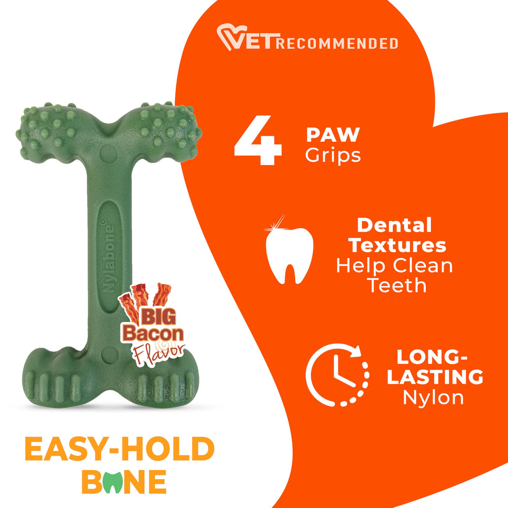Jouet anti-mordillage extrême de Nylabone pour chiens forts en mâchoire.