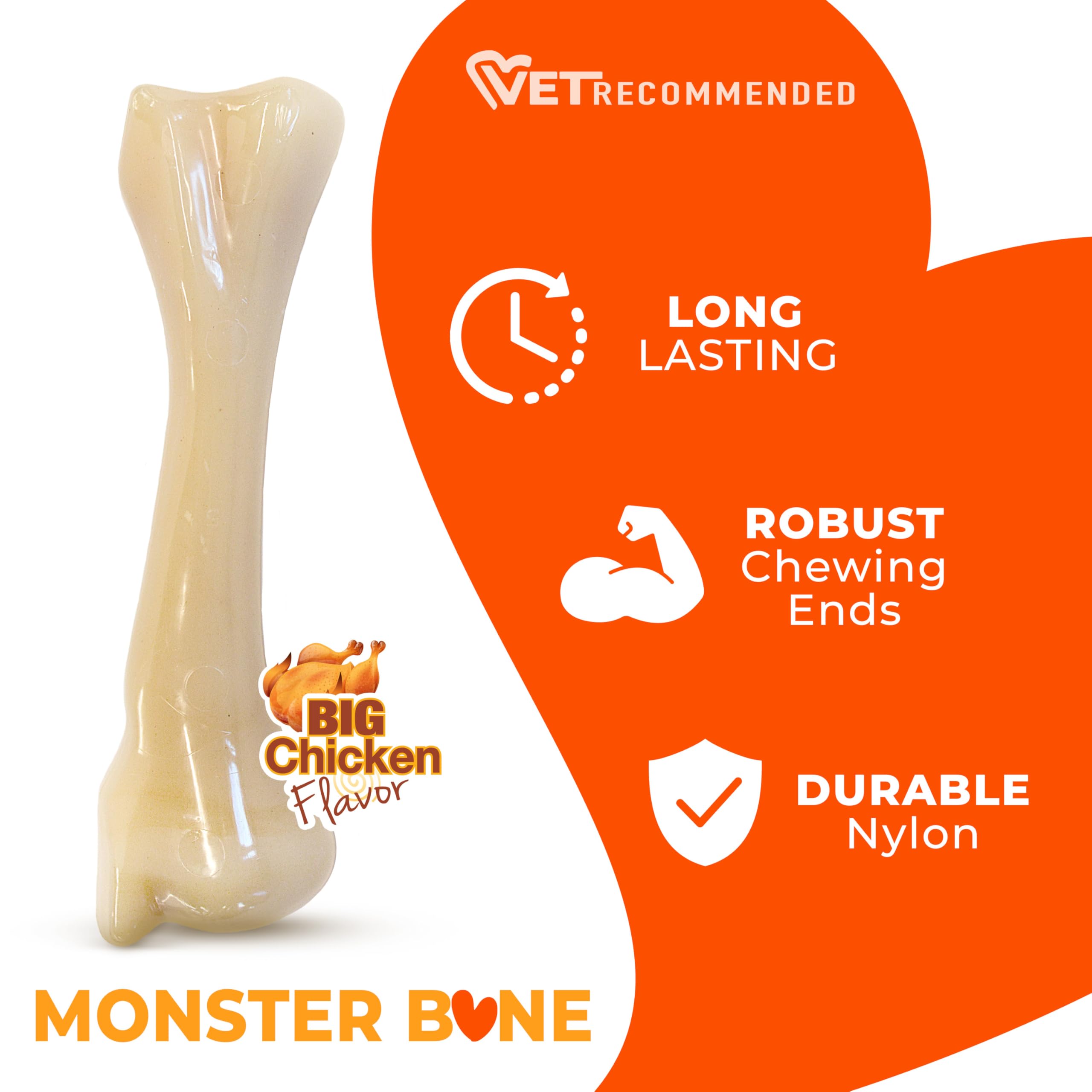 Nylabone Goût Poulet Intense – arôme durable pour mâchage prolongé
