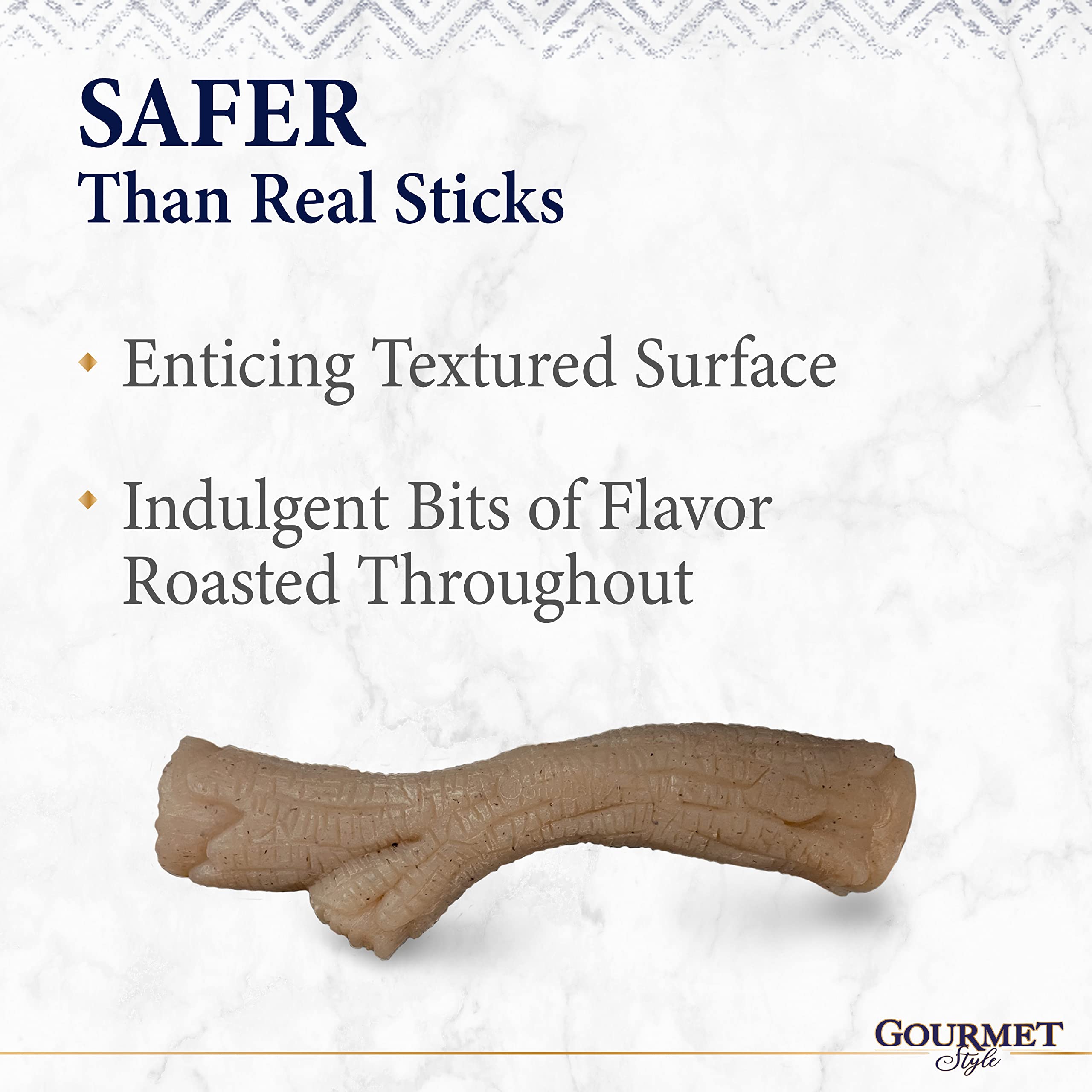 Nylabone bâton gourmet texture dentition, stimulation de la mâchoire et dentition