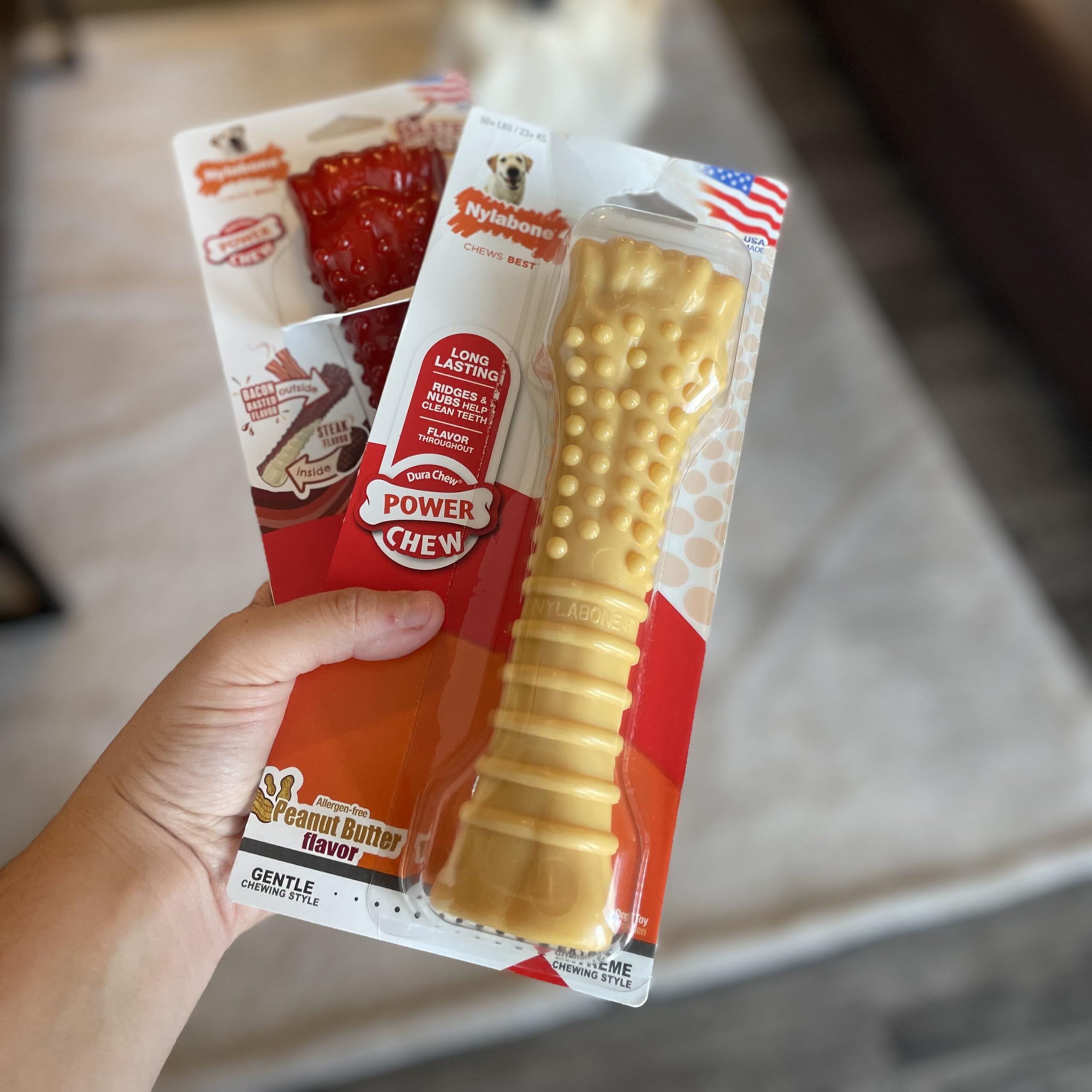 Nylabone brins-dentaires reliefs aidant au nettoyage des surfaces dentaires