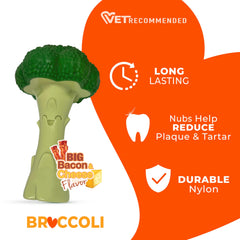Nylabone Brocoli Puissance Mastication: conçu pour chiens jusqu'à 50 livres.