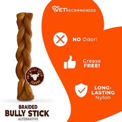 Nylabone bully-stick saveur intense, ventile l’attention du chien.
