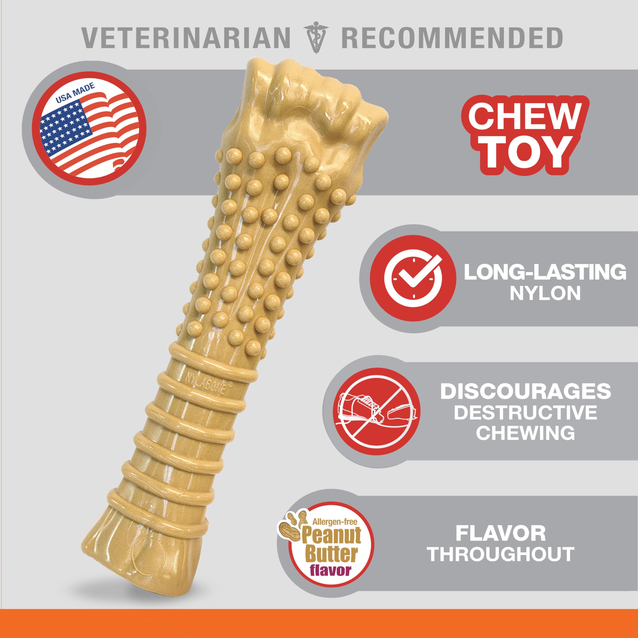 Nylabone chien-gros-50-lb-xl adapté aux chiens de grande taille et poids élevé