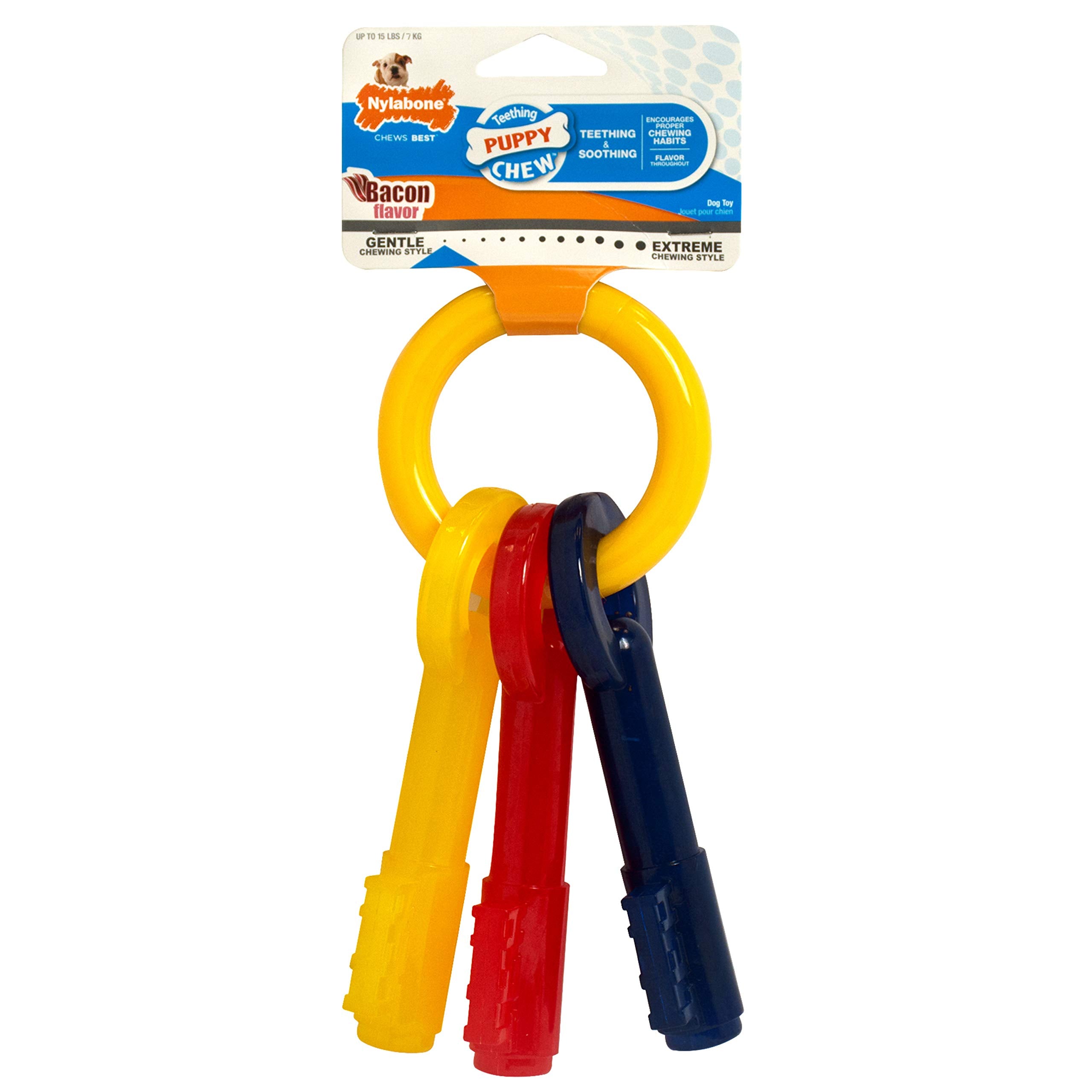 Nylabone Puppy Chew Key Ring Toy design sûr et portable