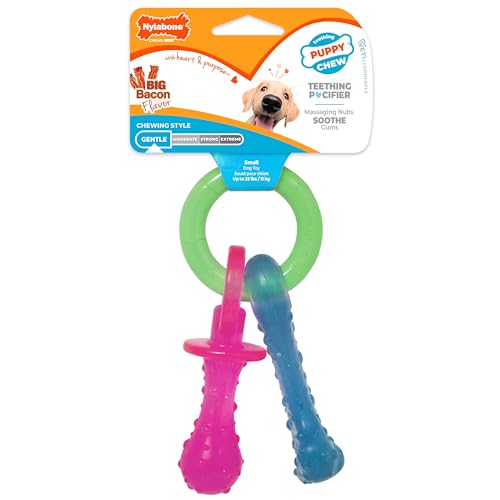 Nylabone Puppy Pacifier dimension 6 pouces petit : dimensions pratiques pour le jeu.