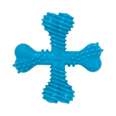 Nylabone Comfort Hold X-Bone vue 4 faces, prise en main stable lors de la mastication.