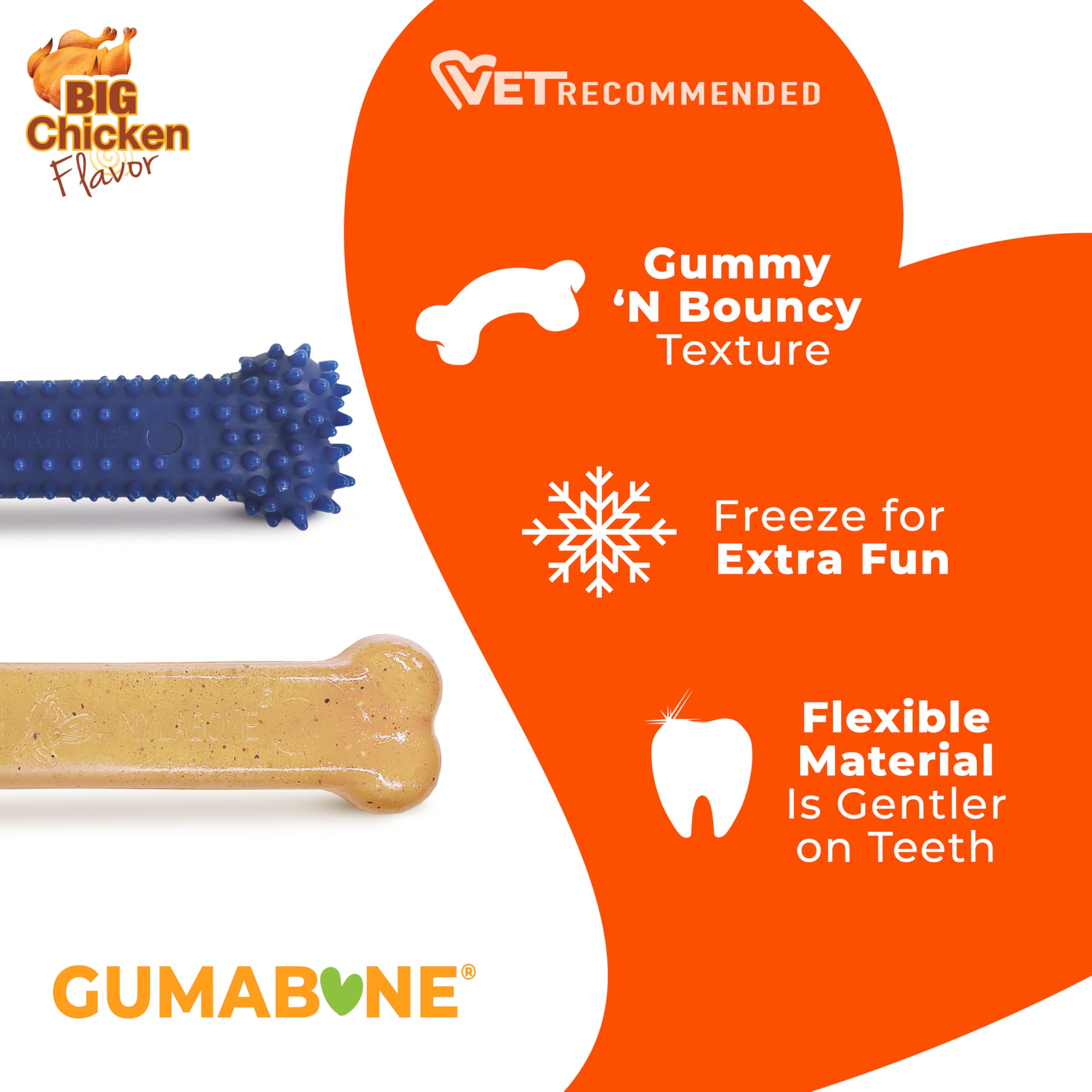 Nylabone Chew Froid, peut être congelé pour une fraîcheur accrue