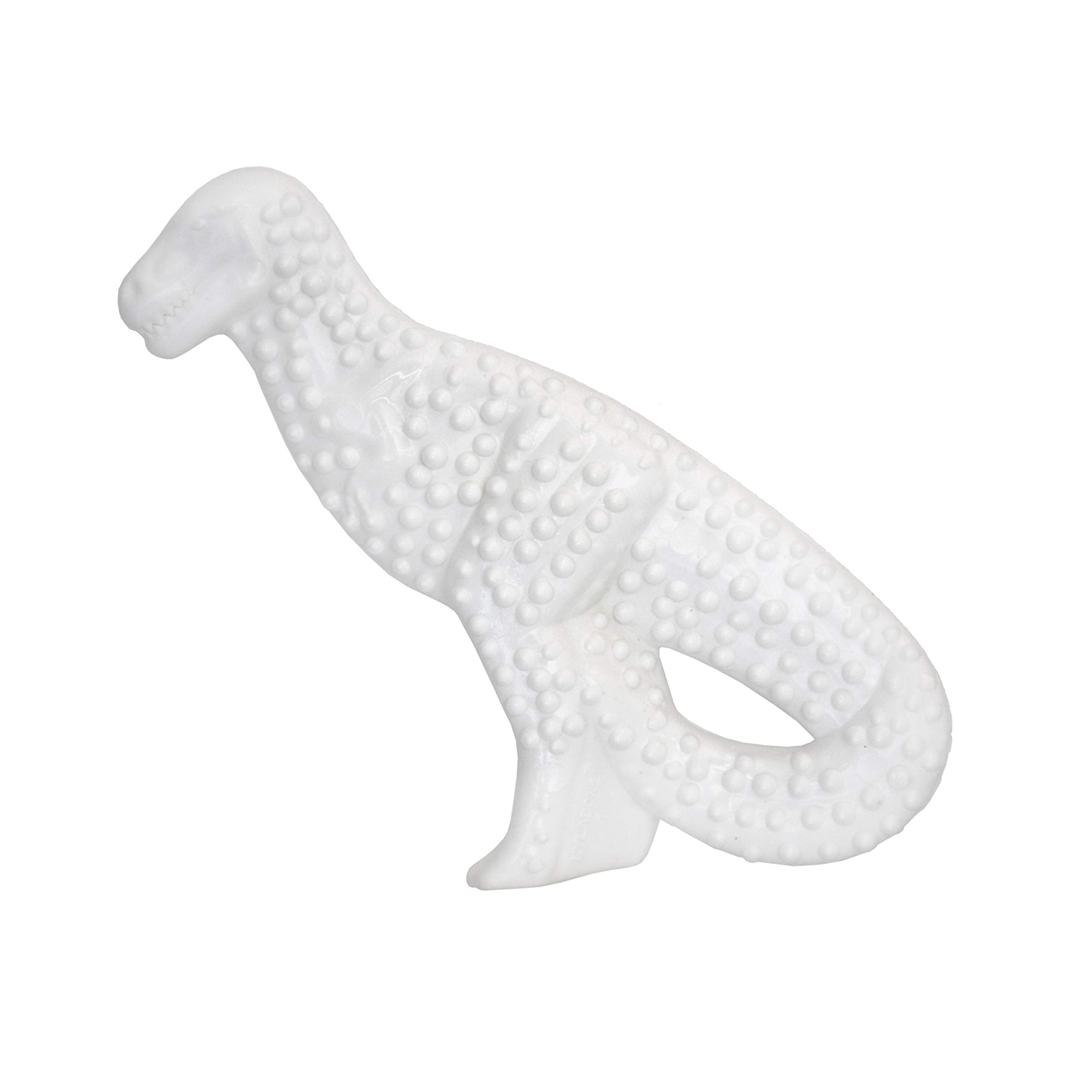 Jouet dinosaure Nylabone pour petits chiens avec goût poulet.