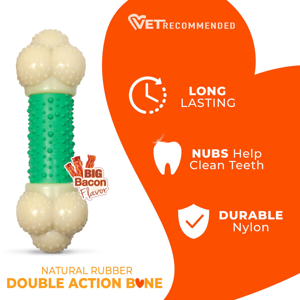 Goût fumé de porc du Nylabone, stimulant le mâchage durable.