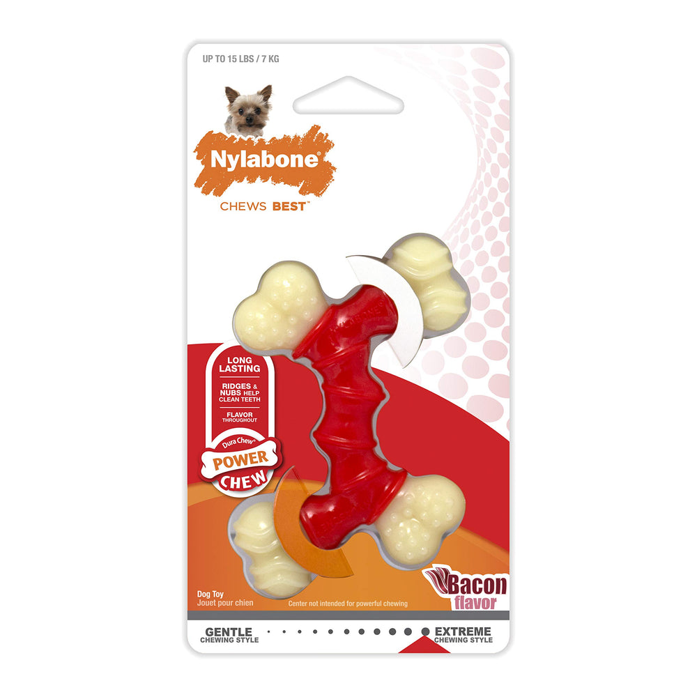 Nylabone Double Bone Power Chew, textures variées pour expérience tactile riche