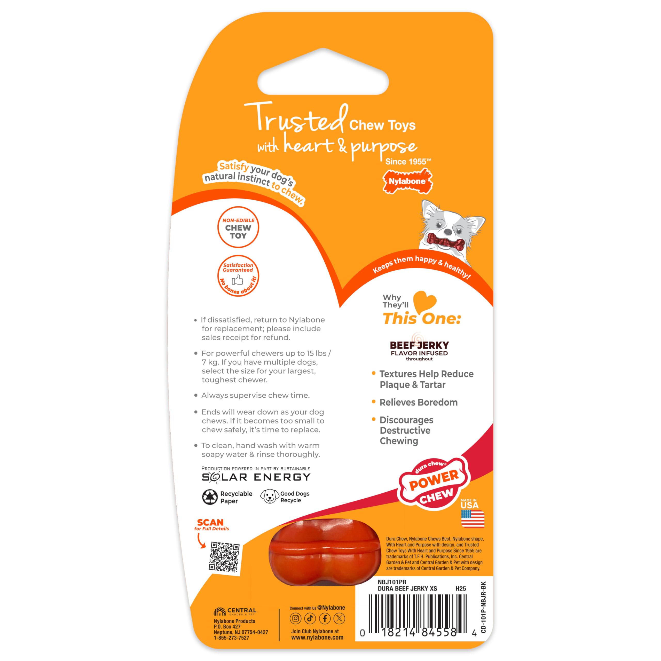 Nylabone-durabilite-nylon-efficace: nylon robuste pour jeux répétés et longévité