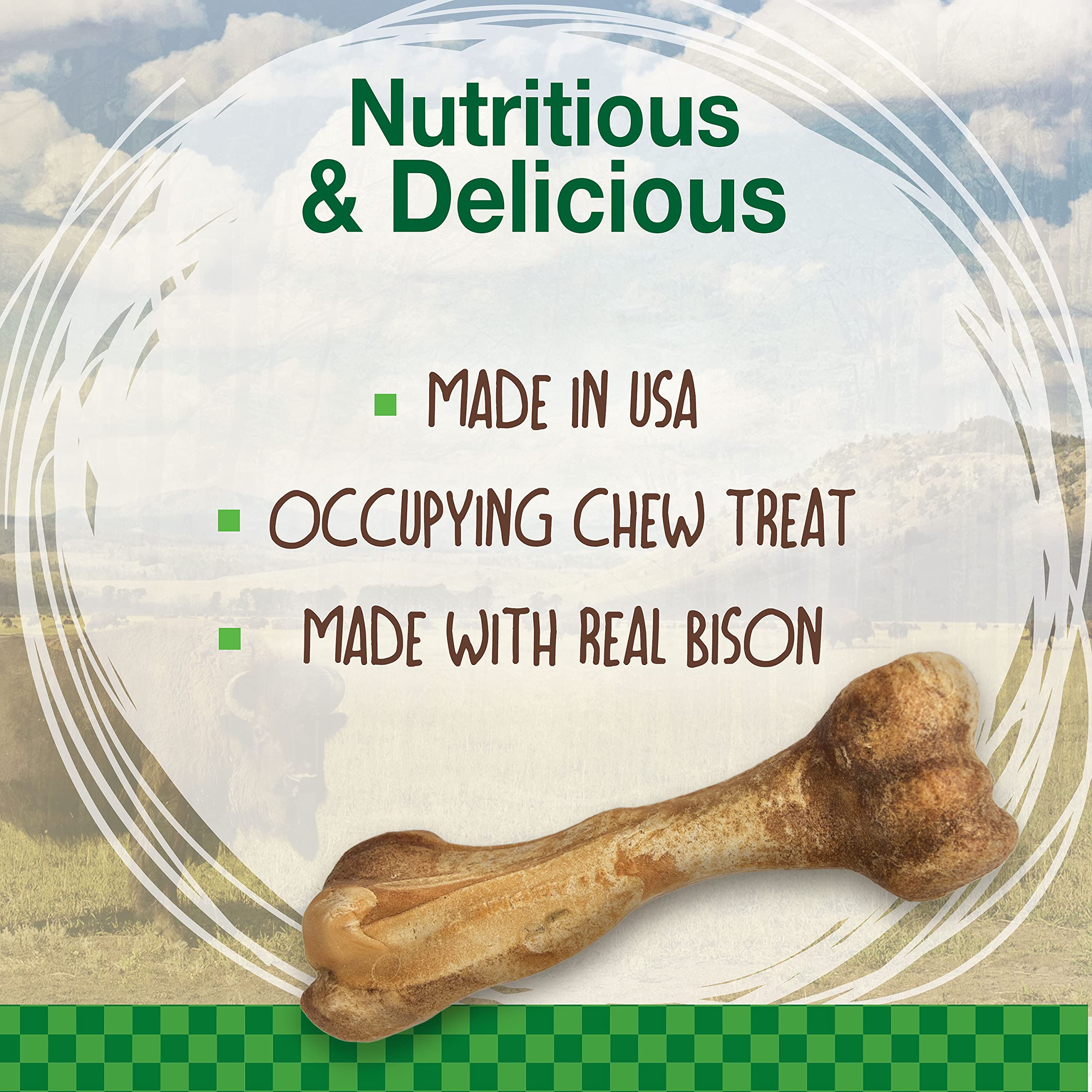 Nylabone Healthy Edibles emballage USA : qualité et origine américaines.