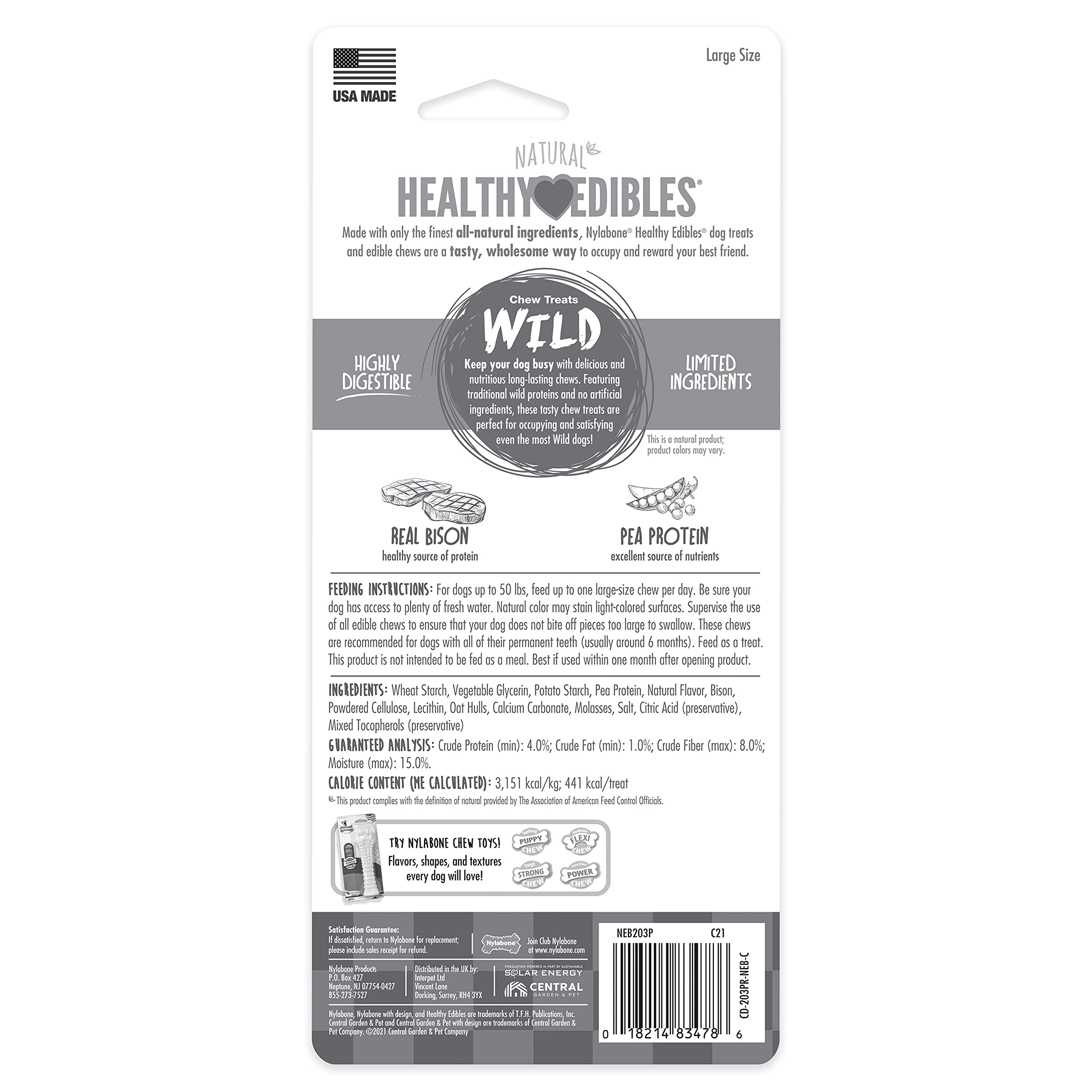 Nylabone Healthy Edibles utile comme friandise d'entrainement.
