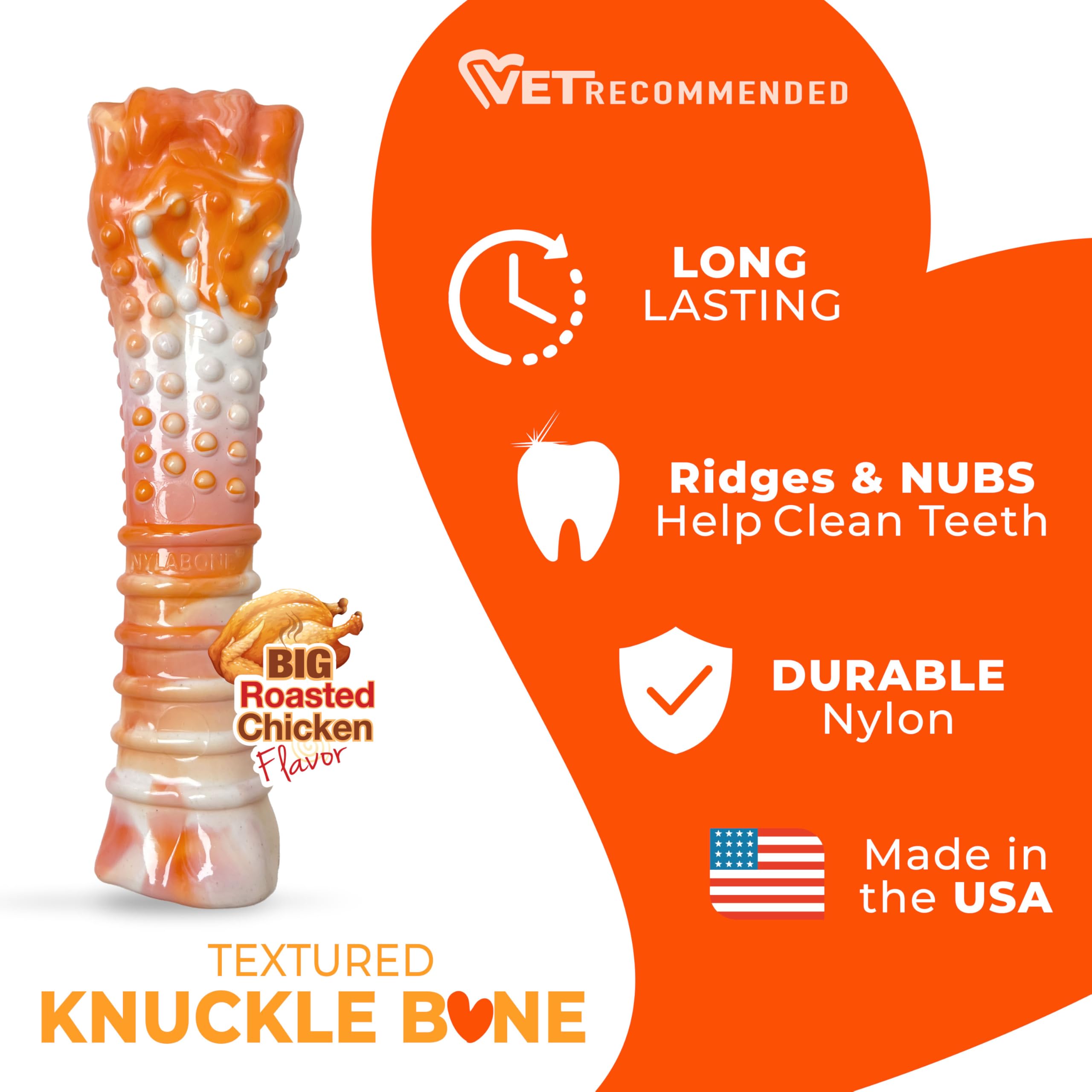 Nylabone fabriqué aux États‑Unis dans le New Jersey.