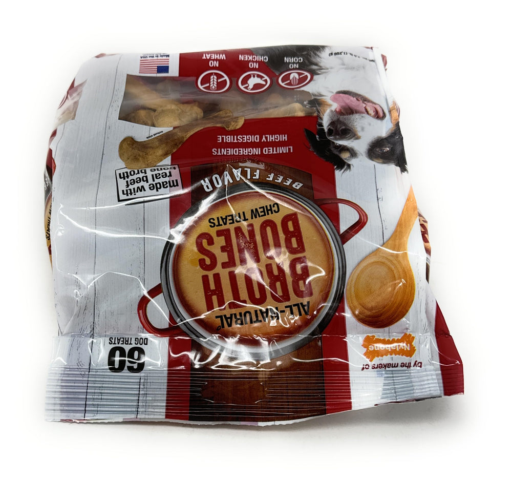Nylabone fabrique aux etats-unis badge sur emballage