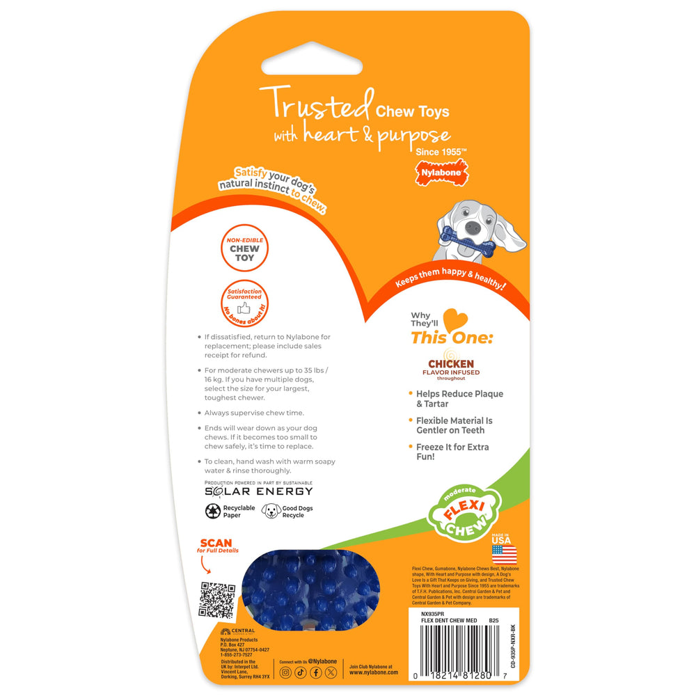 Nylabone Flexi Chew jouet dentaire au poulet pour engagement actif