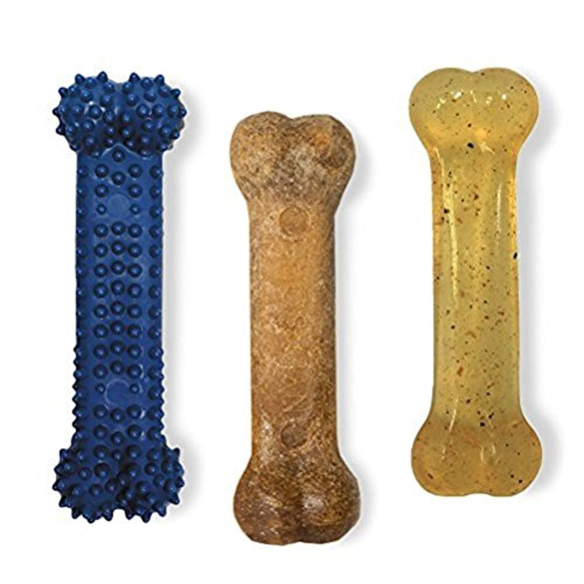 Nylabone Flexi Chew, jouet petit chien ensemble, stimule le jeu et l'hygiene dentaire