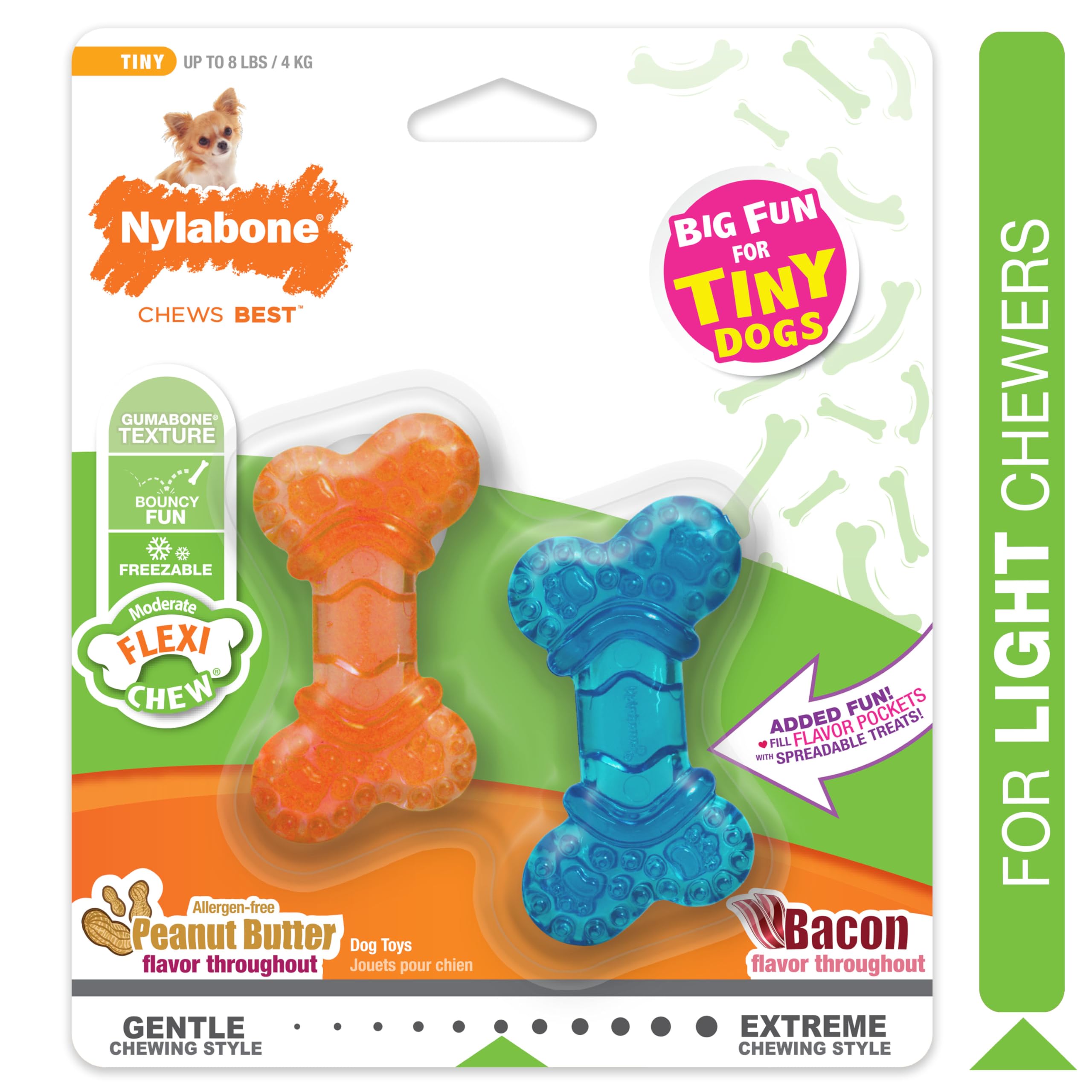Nylabone os souple forme unique, capte l’attention du chien.