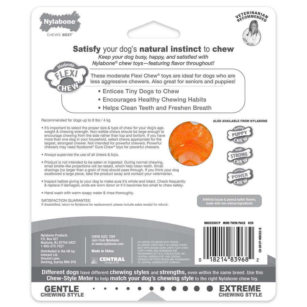 Nylabone os souple poches aromatiques, permet d’insérer des friandises.
