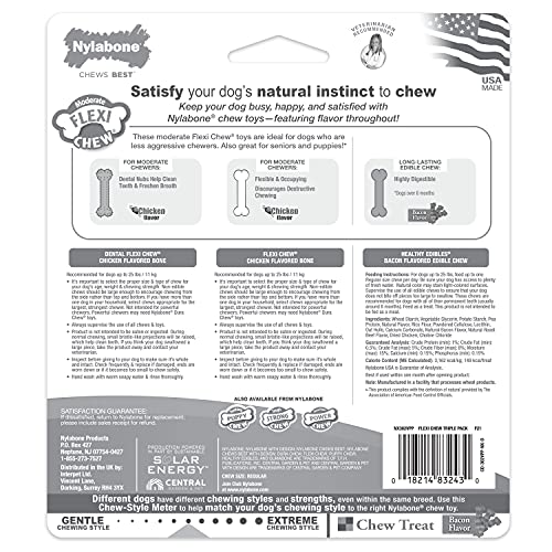 Nylabone Flexi Chew, saveur poulet, stimulation sensorielle lors du jeu