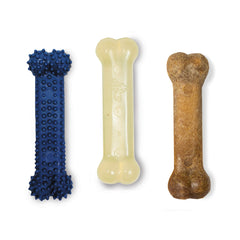 Nylabone Flexi Chew texture gommeuse poulet, plaisir durable pour chiens modérés.
