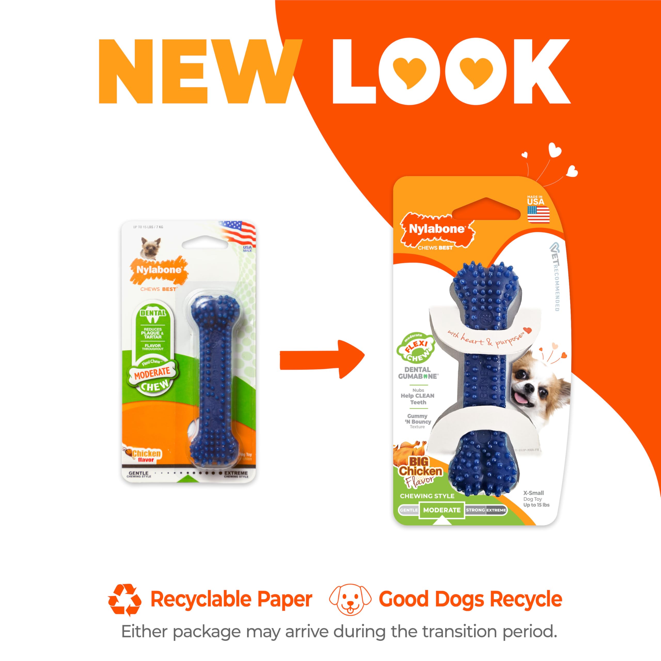Nylabone Flexi Chew offre une texture molle pour mâcheurs modérés et seniors