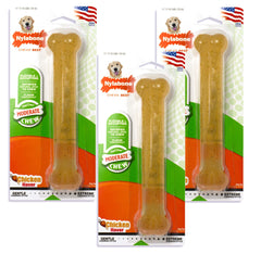 Nylabone FlexiChew os chien géant poulet: divertissement durable et aide au nettoyage des dents.