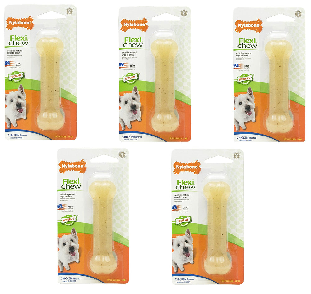 Nylabone FlexiChew os poulet Regular – jouet à mâcher pour chien, goût poulet stimulant