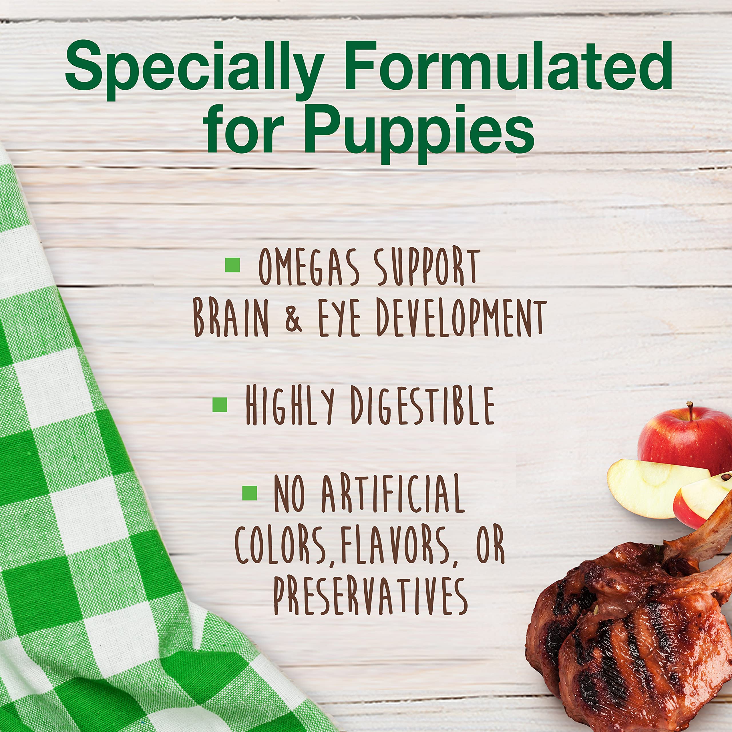 Sans conservateurs ni colorants artificiels, friandises pour chiots.