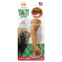 Nylabone Healthy Edibles goût bison, friandise à mâcher longue durée pour chiens.