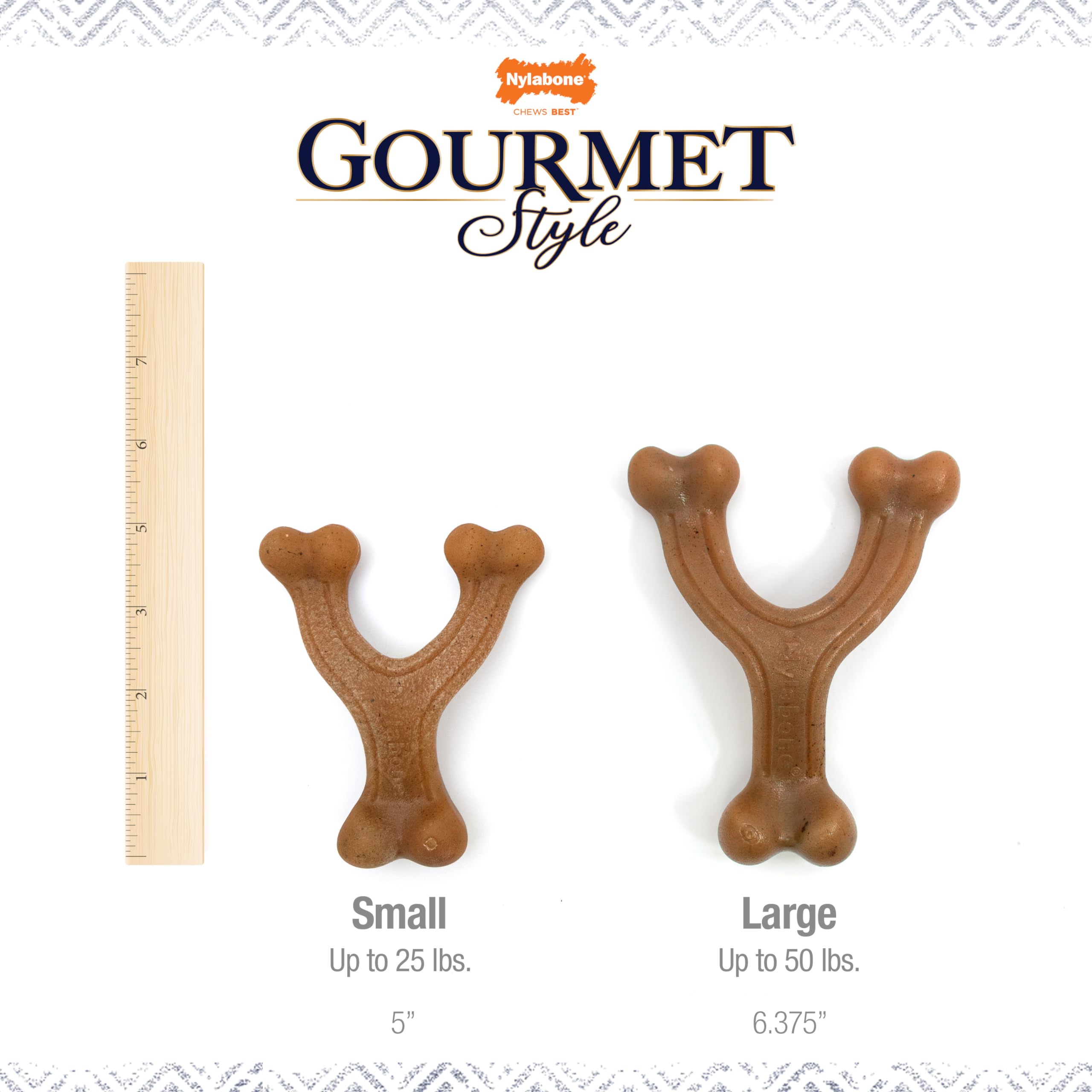 Nylabone Gourmet Style Fabrique aux États‑Unis : fabrication locale et qualité vétérinaire.