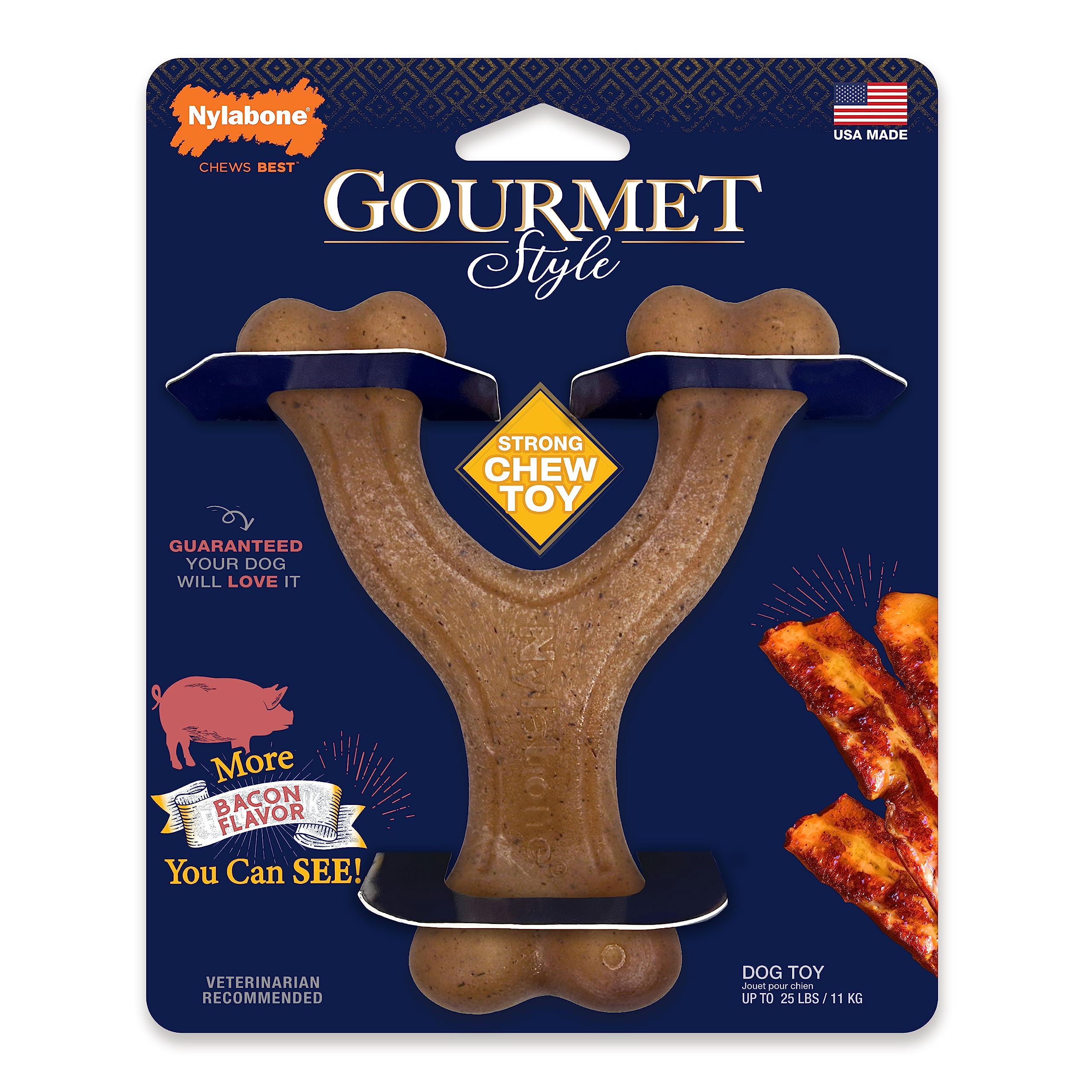 Nylabone Gourmet Style Mordre Plus Longtemps : mordeur durable pour sessions prolongées.