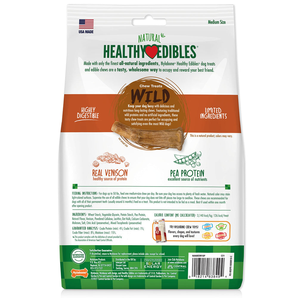 Nylabone Healthy Edibles : boîte de 10 friandises pour divertir votre chien.