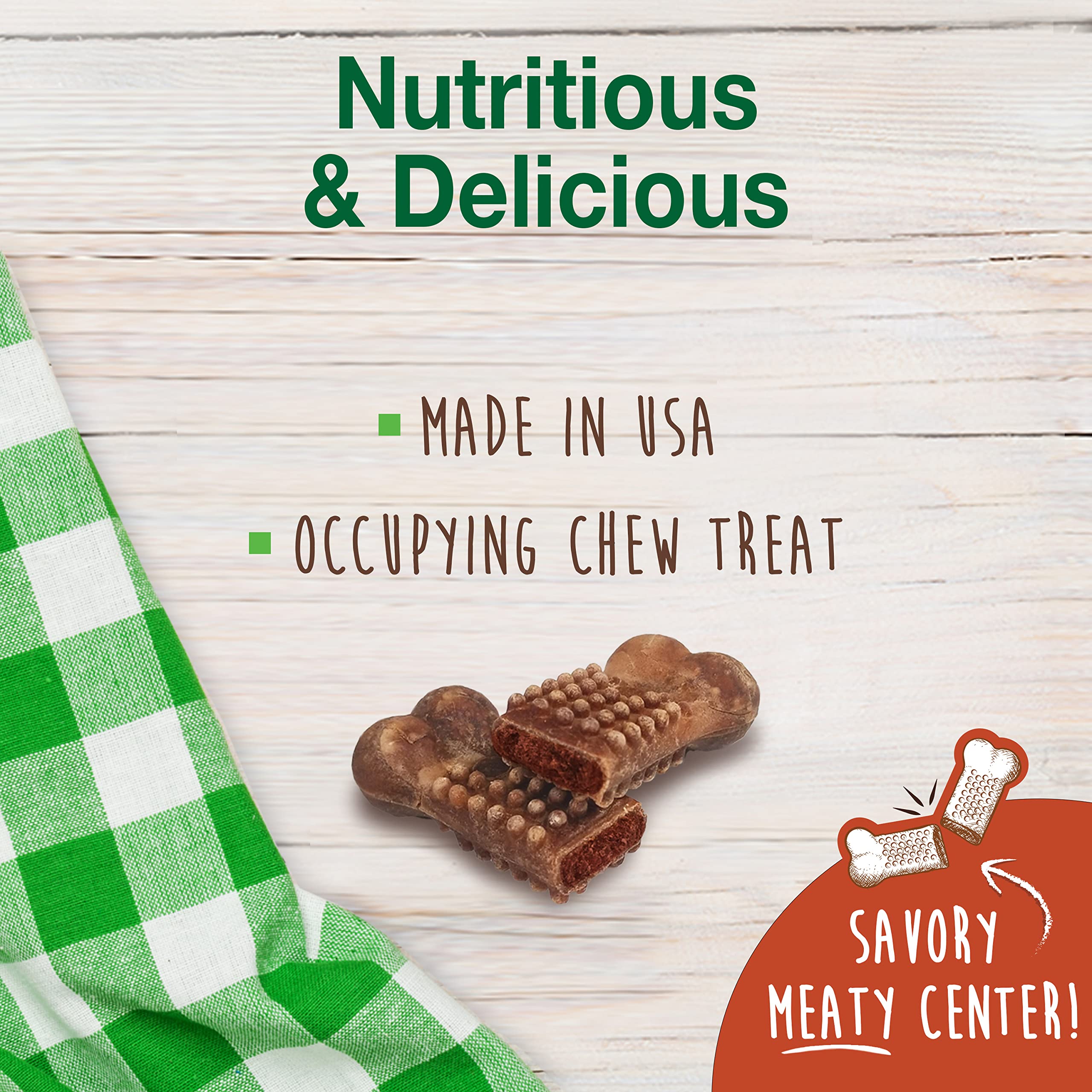 Nylabone Healthy Edibles: bosses dentaires et mastication soutiennent le nettoyage des dents.