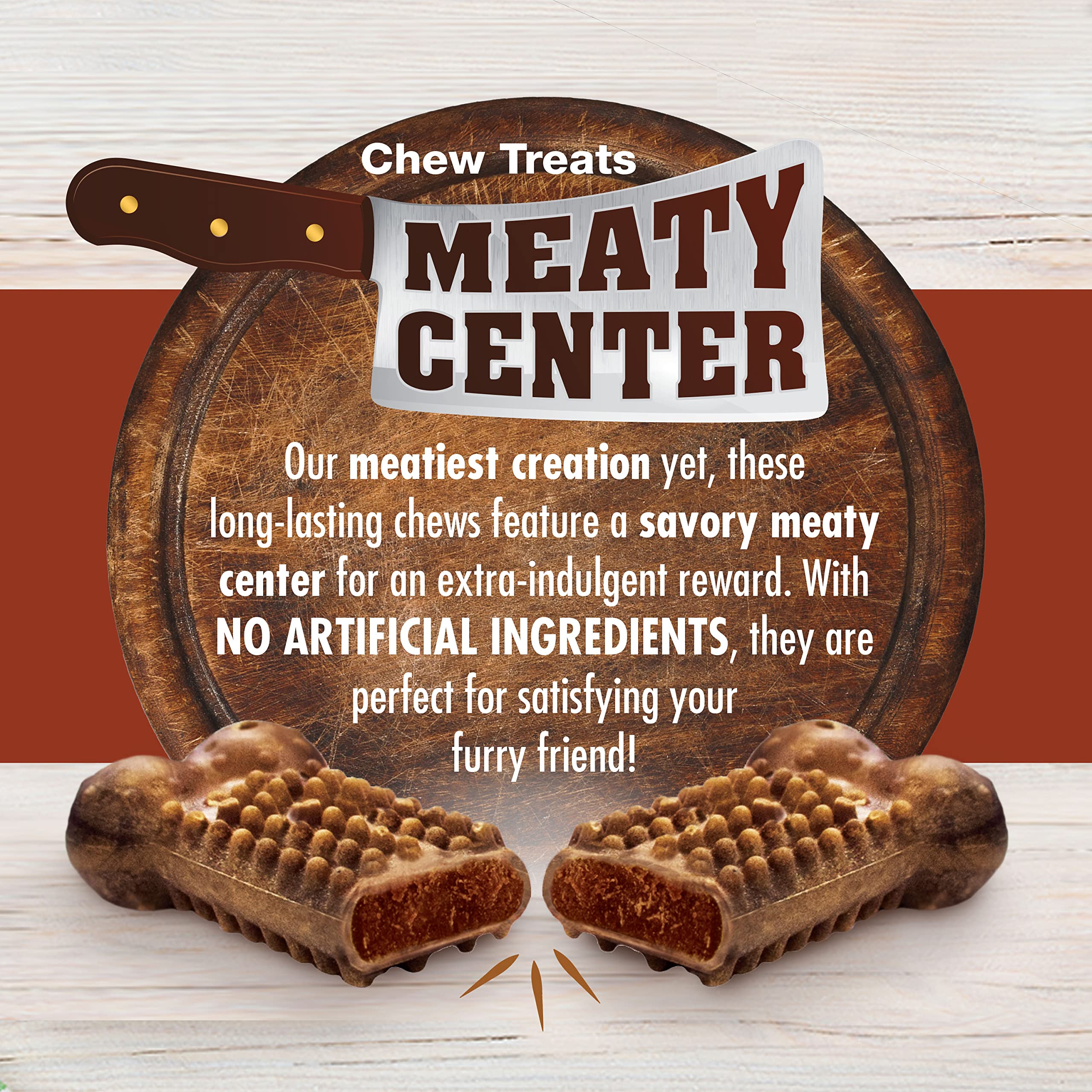 Nylabone Healthy Edibles centre viande appétissant, parfait pour occupation longue.