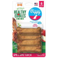 Nylabone Healthy Edibles pour chiot: friandise agneau-pomme durable pour chiots