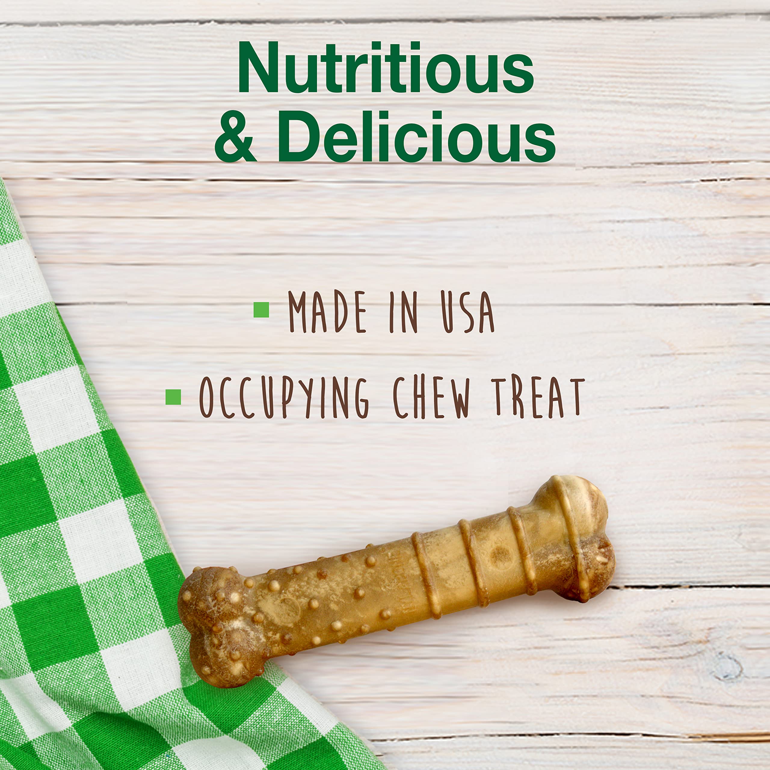 Nylabone Healthy Edibles – détail saveur dinde-pomme, goût appétissant pour chien.