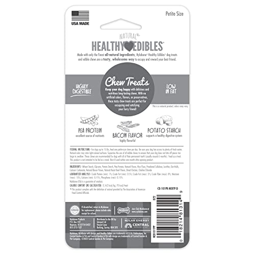 Nylabone Healthy Edibles saveur bacon, option digestible pour collation.