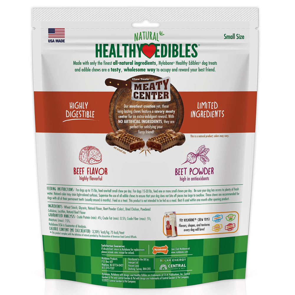 Nylabone Healthy Edibles: lot de douze bouchées pour récompenses et partage.