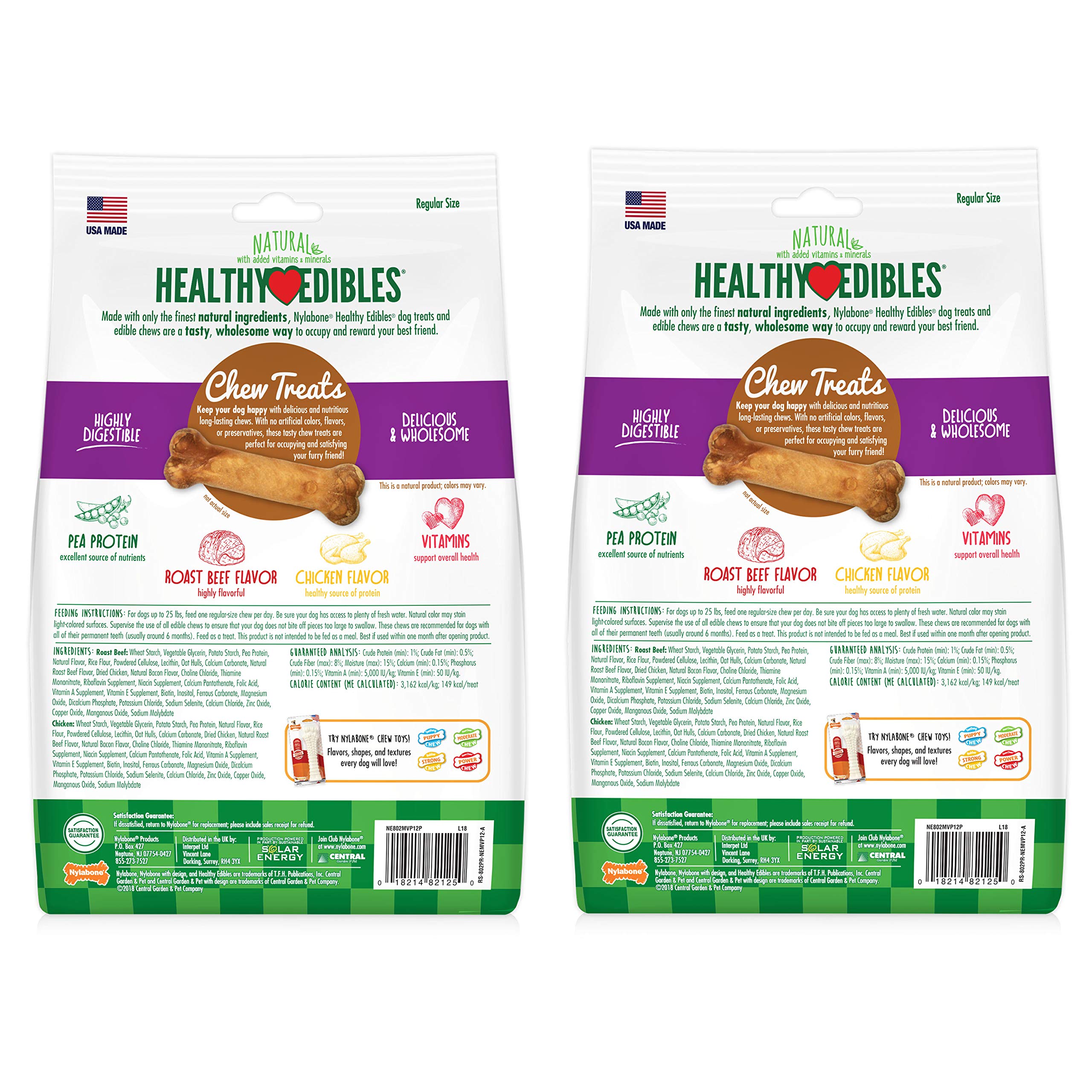 Nylabone Healthy Edibles fabriqué aux États‑Unis, qualité locale