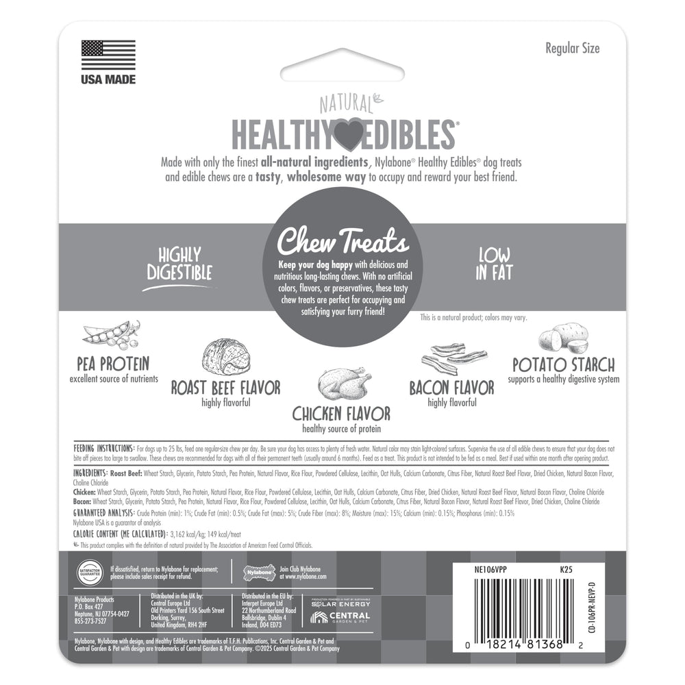 Nylabone Healthy Edibles – fabriqué aux États‑Unis, production locale.