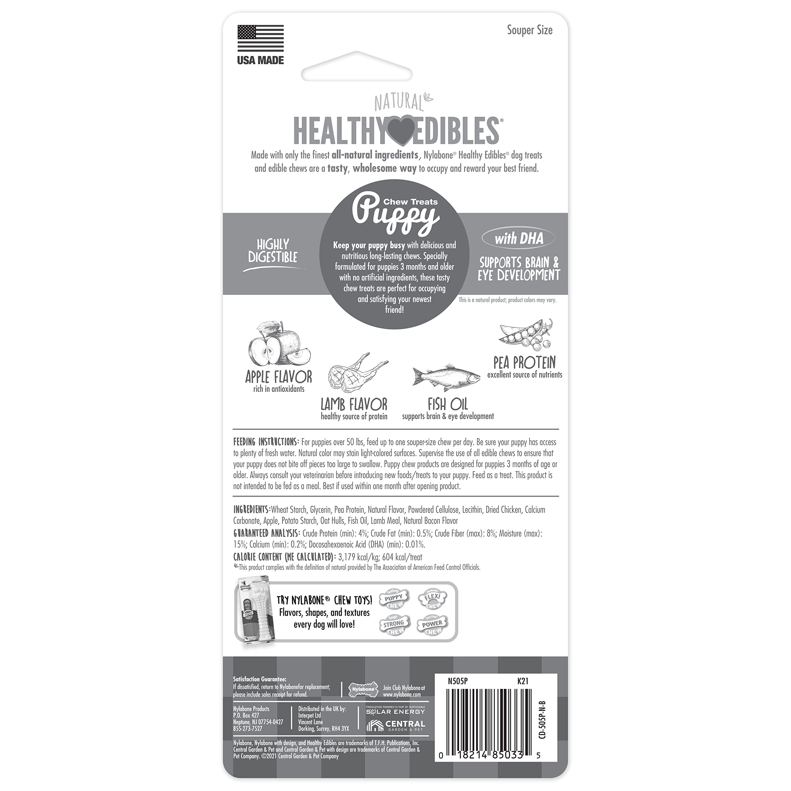 Nylabone Healthy Edibles: livré en format extra-large pour chiots XL.