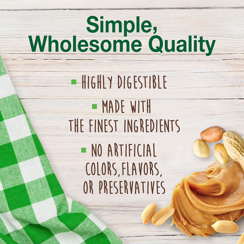 Nylabone Healthy Edibles, goût beurre d'arachide, confort gustatif pour chiens sensibles.