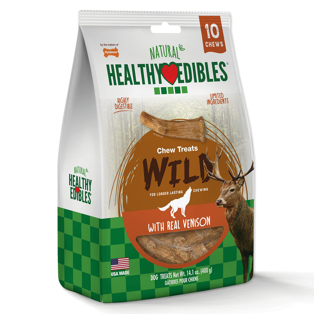 Nylabone Healthy Edibles : goût venaison apprécié par les chiens curieux.