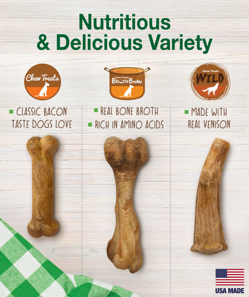 Nylabone Healthy Edibles os-bacon-classique : saveur appétissante et réconfortante.