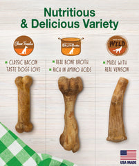 Nylabone Healthy Edibles os-bacon-classique : saveur appétissante et réconfortante.