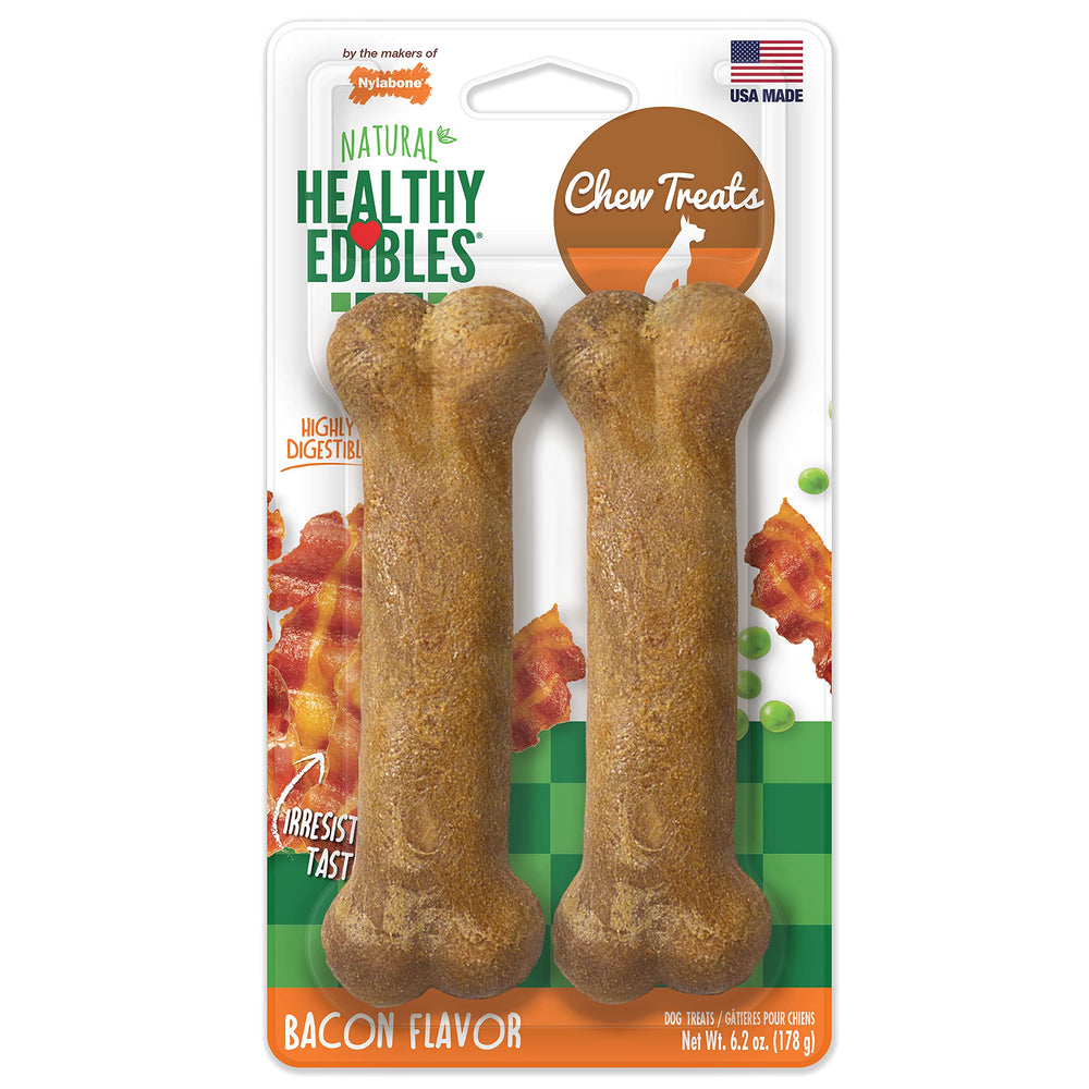 Nylabone Healthy Edibles os bacon pour chien, friandise naturelle et durable.